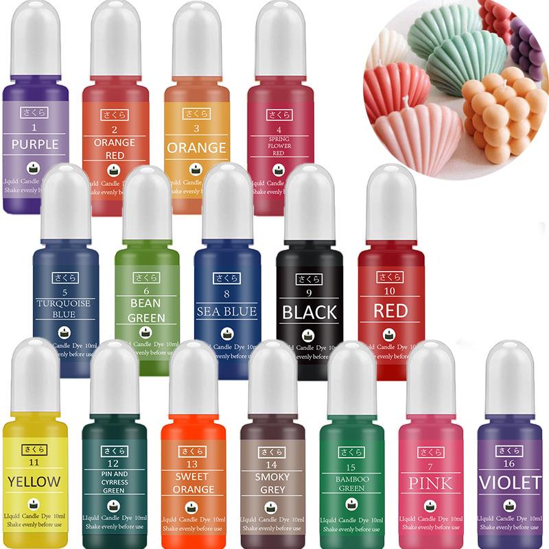 Candle Dye Chip - 10 ml/Flasche Kerzenwachs Pigment Farbstoff Ungiftiges
