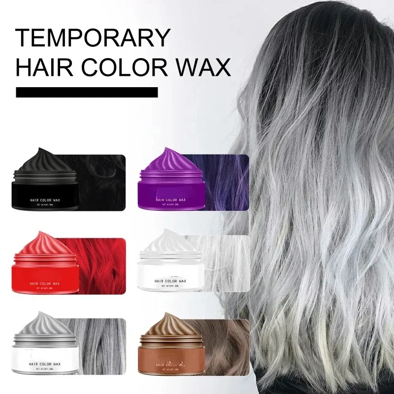 Candle Dye Chip - Temporäre Färbemittel-Haarwachs, graue Haare, bunter Haarschlamm,