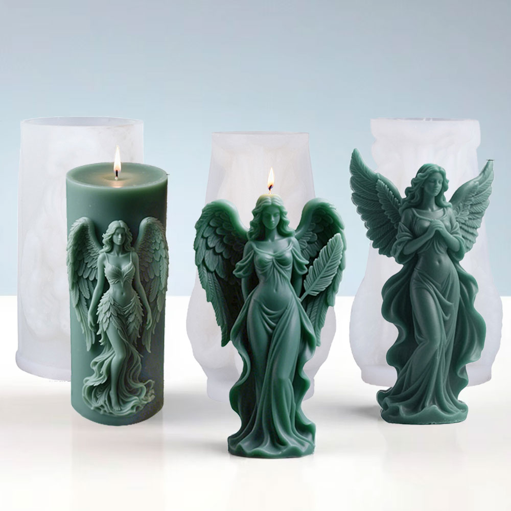 Candle Making Wax Melter - Flügel Göttin Duft Silikon Kerze Form