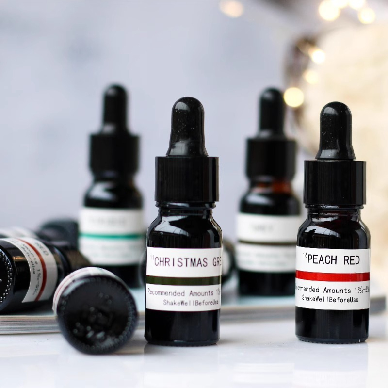 Candle Dye Chip - 10ml/Flasche Kerzenwachs-Pigmentfarbstoff Ungiftiger Sojawachs-Pigmentflüssigfarbstoff Sojawachs DIY