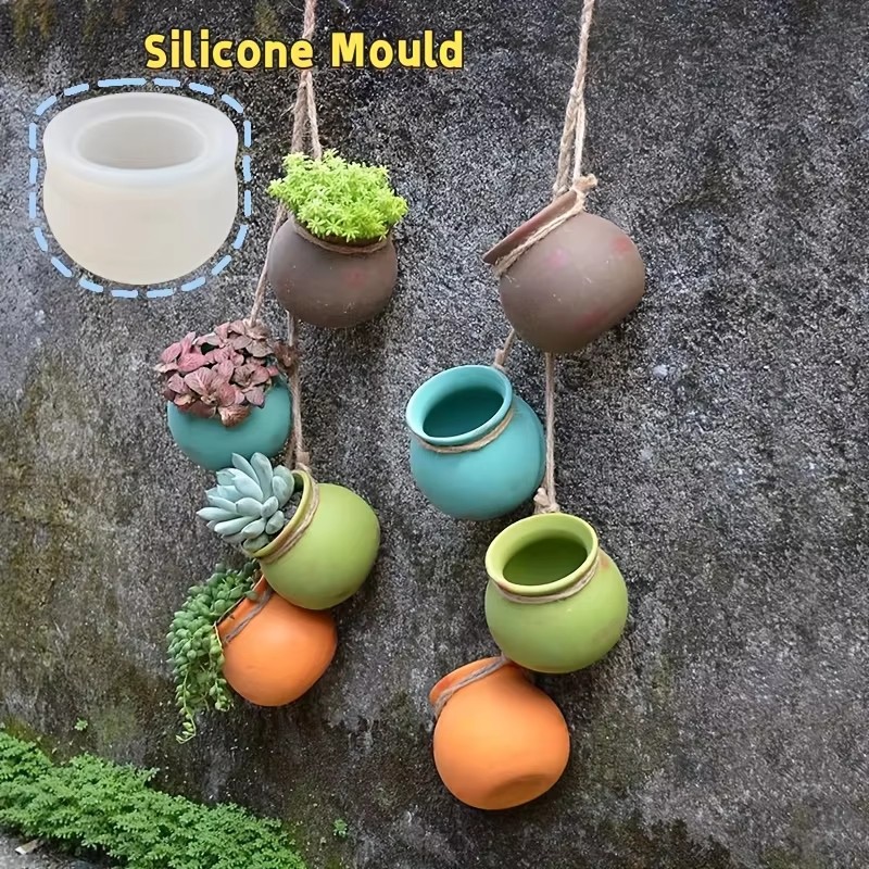 Candle Making Essentials - Silikon-Blumentopfformen, Harzformen, Epoxidformen, Duftkerzenformen, kleine Sukkulenten-Blumentöpfe,