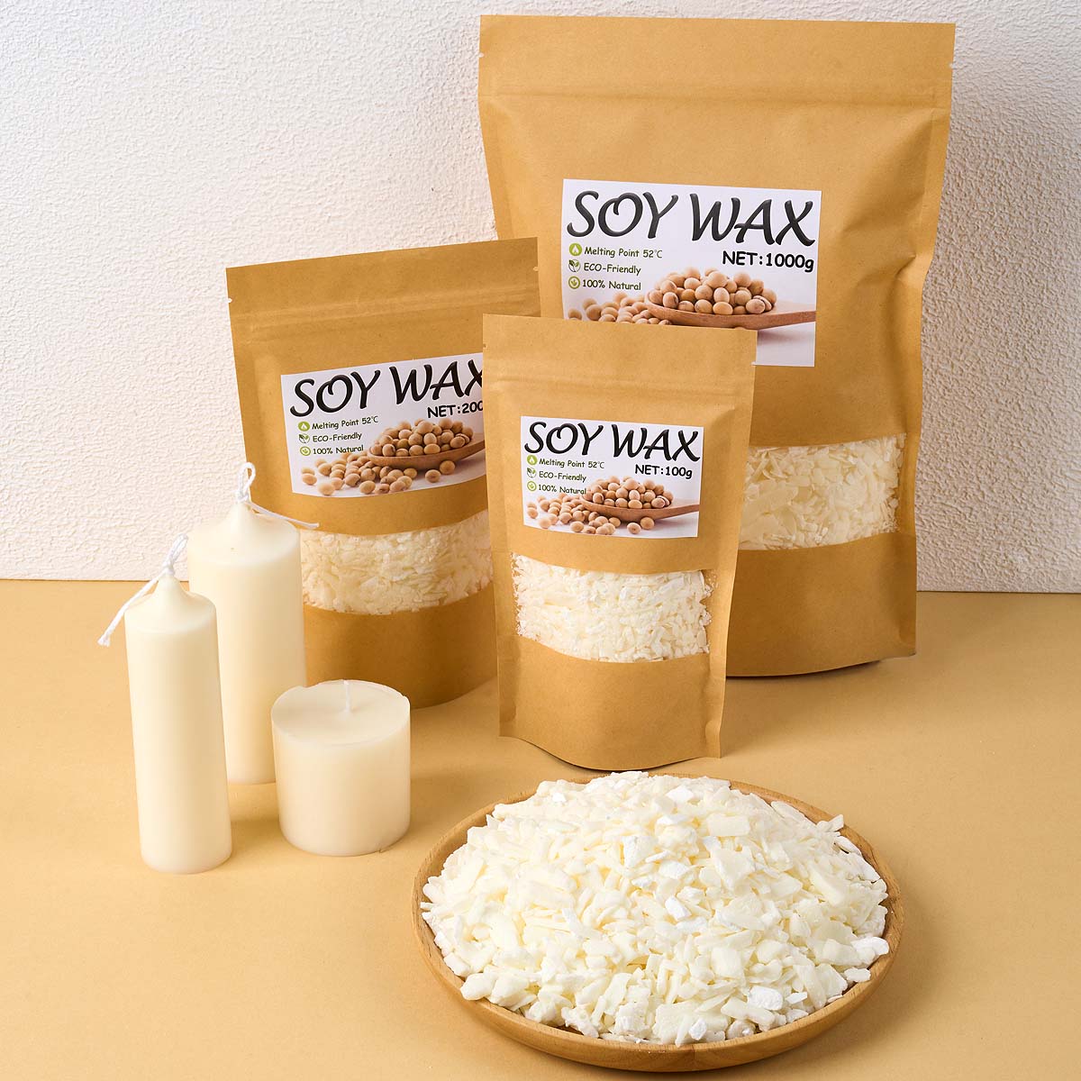 Candle Making With Beeswax - 1 Pfund reinweißes Sojawachs für handgemachte