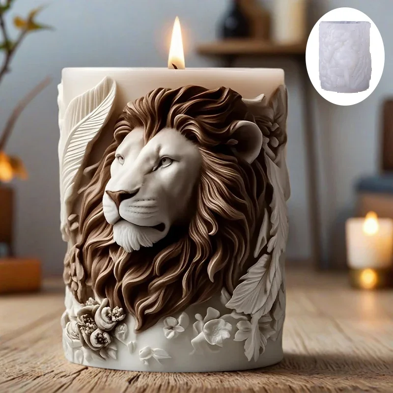 Candle Making Thermometer - 3D-Löwen-Relief-Kerzenform - Feine Nachbildung von Löwenhaar,