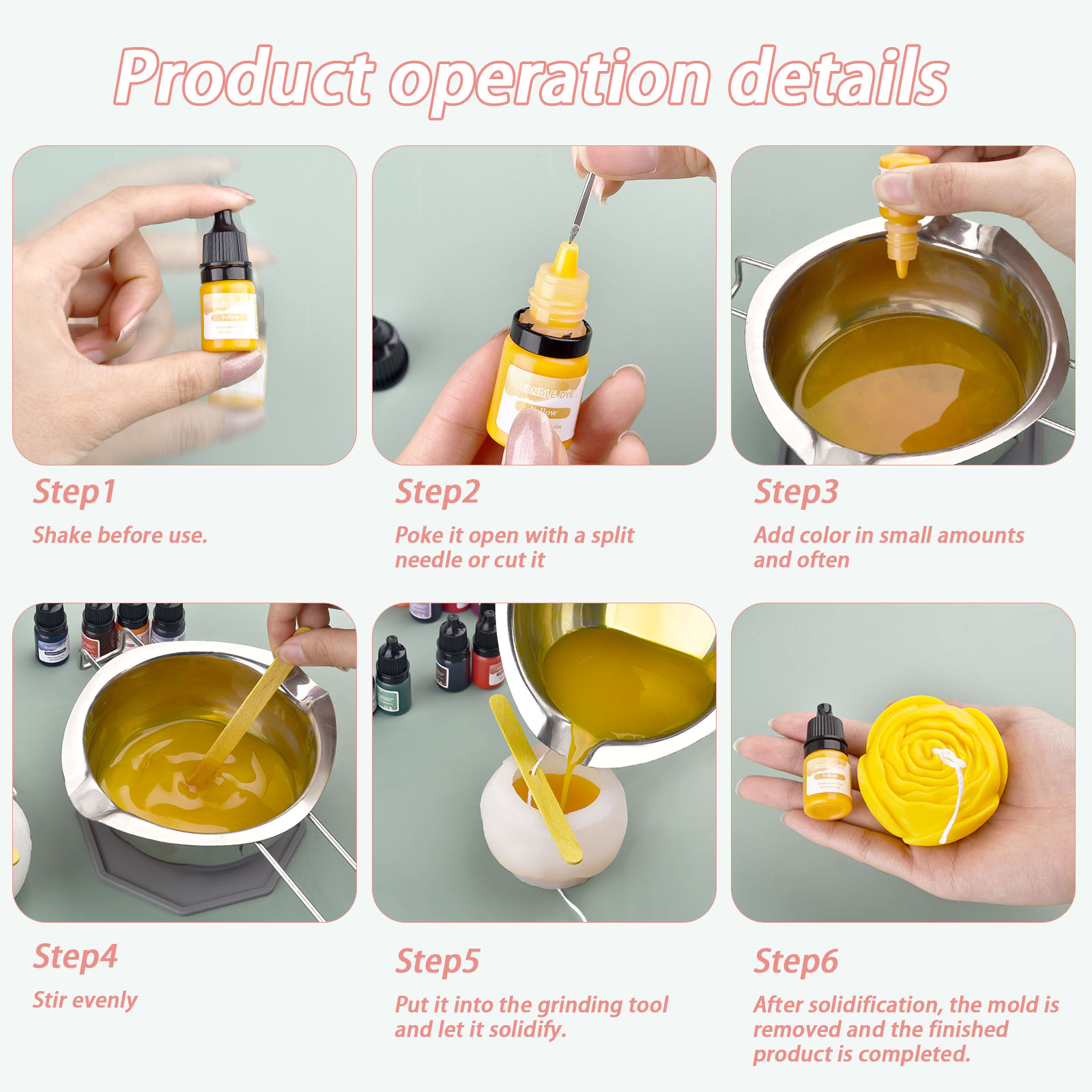 5 ml/Flasche Kerzenwachs Pigme – Candle Dye Chip Bewertung und Preis